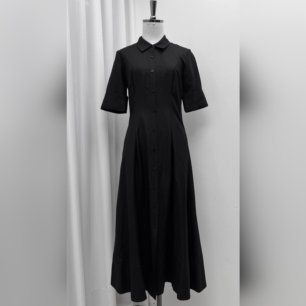 SIMKHAI Claudine Short Sleeve Shirt Midi Dress - Picture 6 of 14